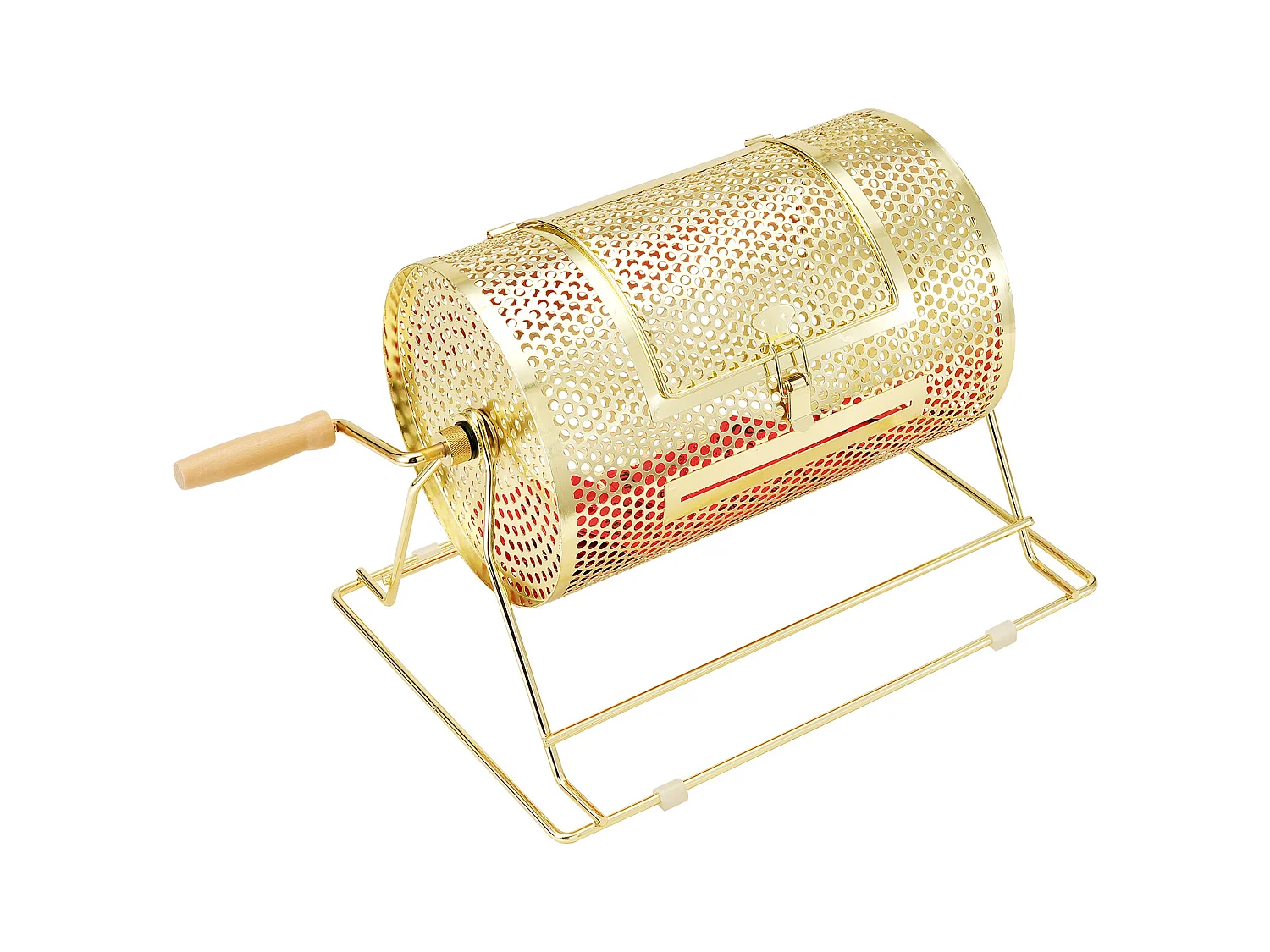 Tombola-Trommel, SucceBuy Tombola-Trommel aus Messing Beschichtet, Kann 2,500 Lose/100 Bingo-Kugeln Enthalten