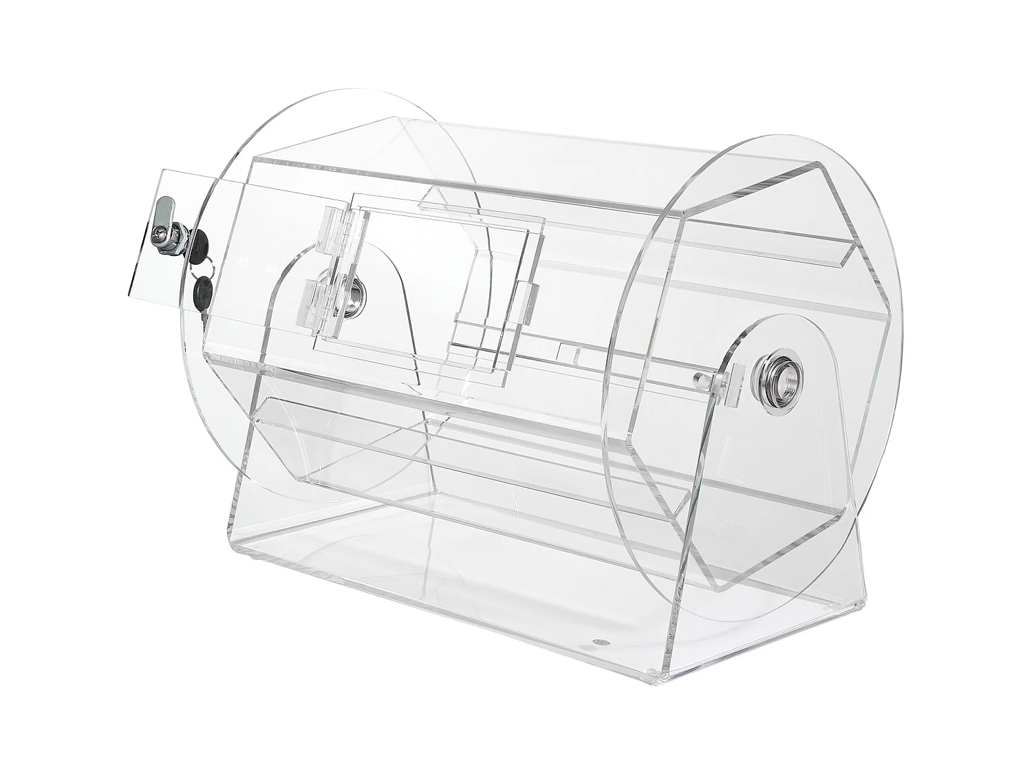 Tambour de Tombola, SucceBuy Tambour de Tombola en Acrylique, Peut Contenir 5,000 Billets/200 Boules de Bingo