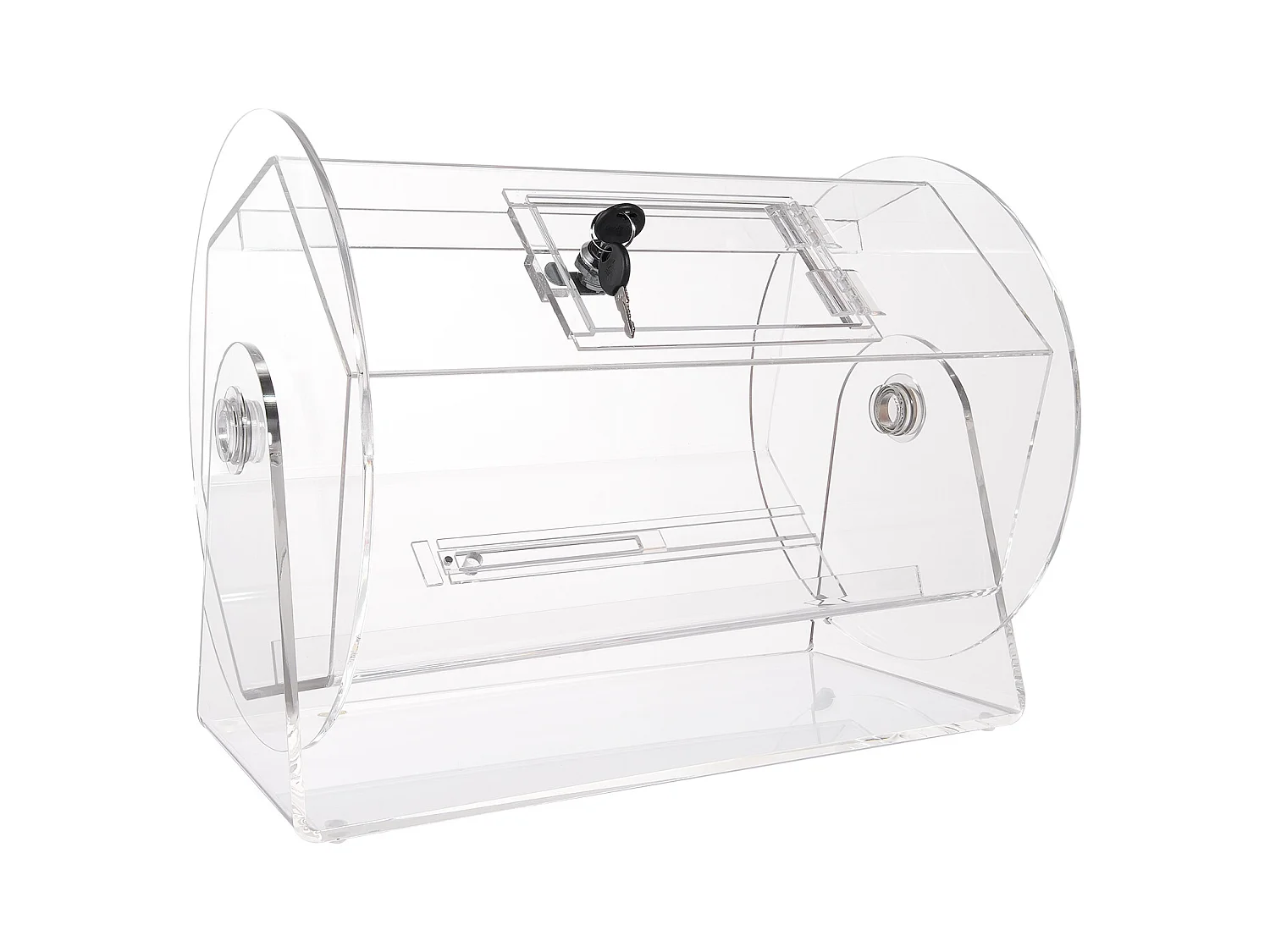 Tambour de Tombola, SucceBuy Tambour de Tombola en Acrylique, Peut Contenir 5,000 Billets/200 Boules de Bingo