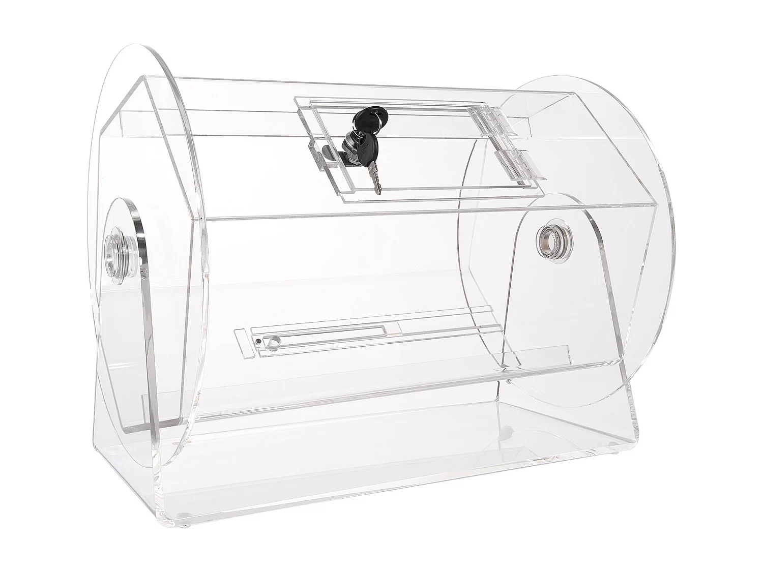 Tambour de Tombola, SucceBuy Tambour de Tombola en Acrylique, Peut Contenir 5,000 Billets/200 Boules de Bingo