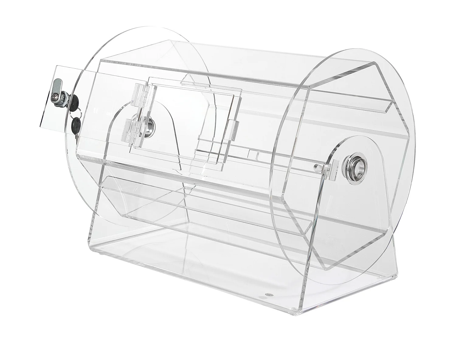 Tambour de Tombola, SucceBuy Tambour de Tombola en Acrylique, Peut Contenir 5,000 Billets/200 Boules de Bingo