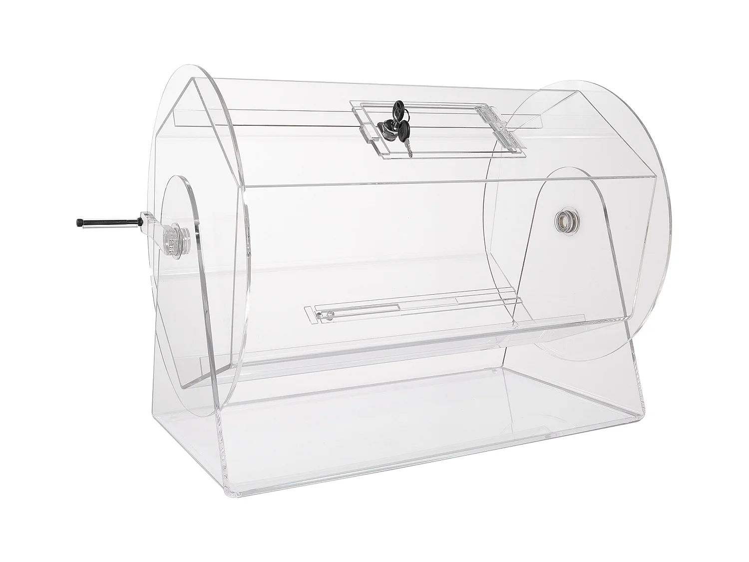 Tambour de Tombola, SucceBuy Caisse de Tombola en Acrylique, 10,000 Billets ou 300 Boules de Bingo