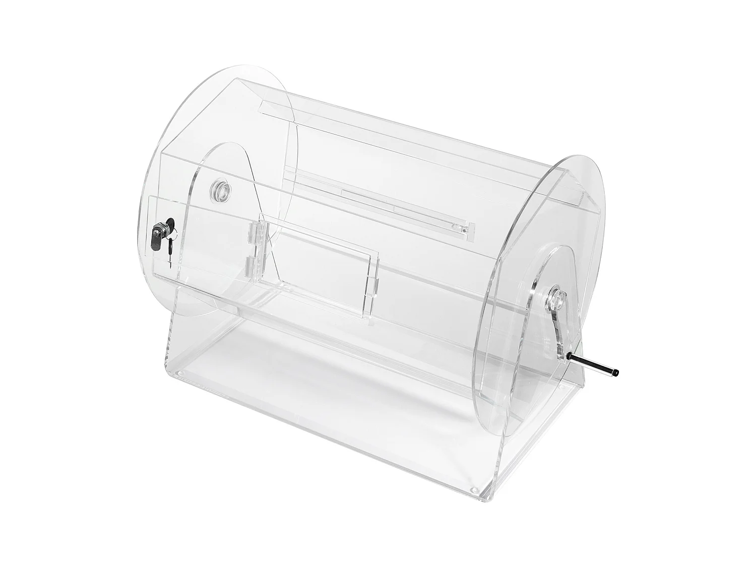 Tambour de Tombola, SucceBuy Caisse de Tombola en Acrylique, 10,000 Billets ou 300 Boules de Bingo