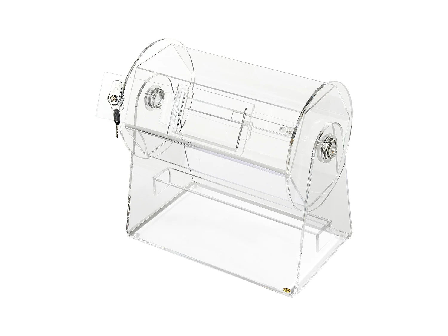 Tombola-Trommel, SucceBuy Tombola-Trommel aus Acryl, Kann 2,500 Lose/100 Bingo-Kugeln Enthalten