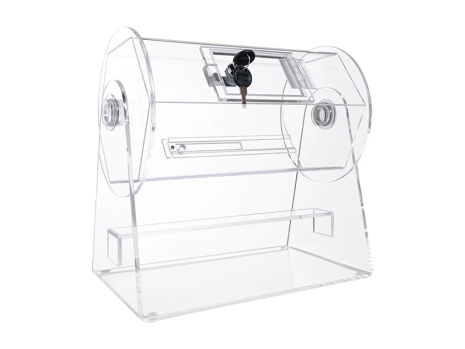 Tambor de Tombola, SucceBuy Tambor de Tombola en Acrílico, Puede Contener 2,500 Boletos/100 Bolas de Bingo