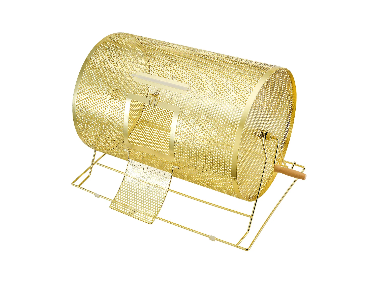 Tambour de Tombola, SucceBuy Tambour de Tombola en Laiton Plaqué, Peut Contenir 10,000 Billets/300 Boules de Bingo