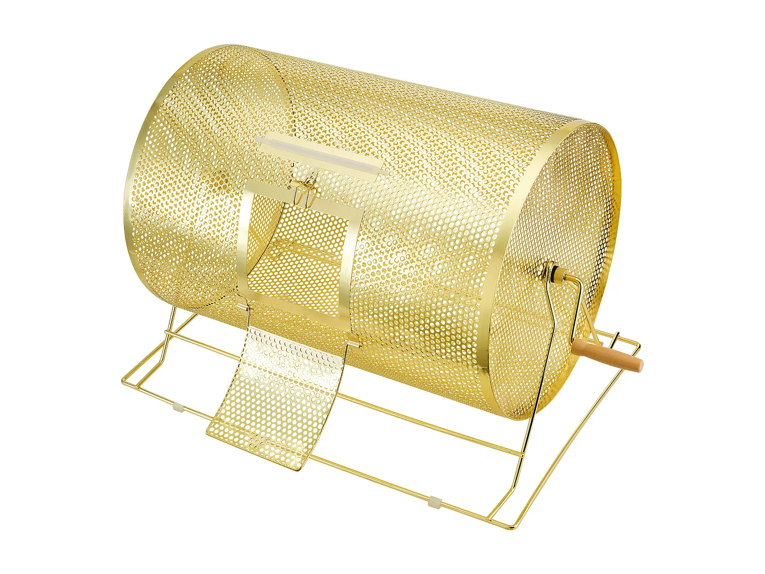 Tamburo di Tombola, SucceBuy Tamburo di Tombola in Ottone Placcato, Può Contenere 10,000 Biglietti/300 Palline da Bingo