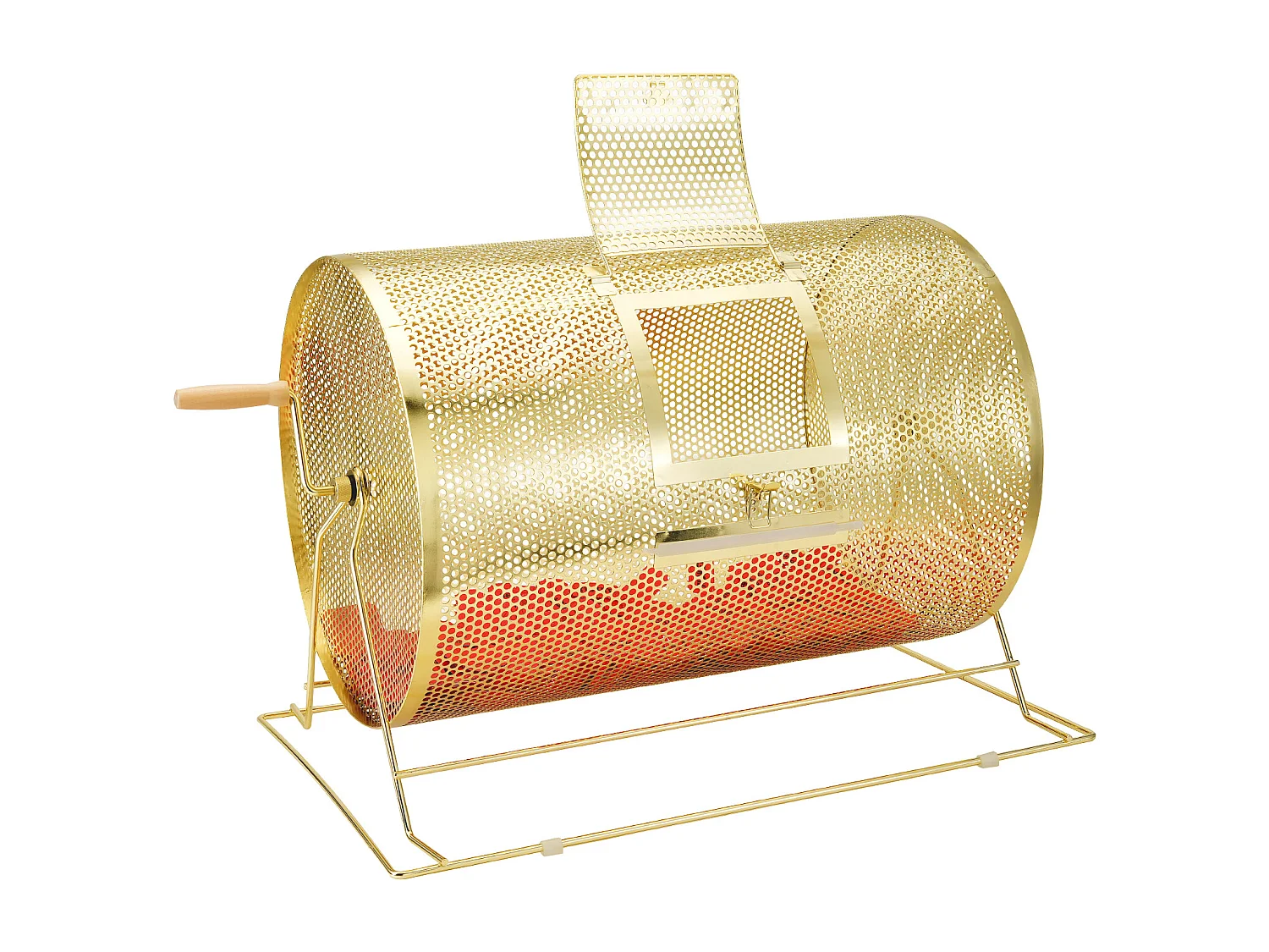 Tamburo di Tombola, SucceBuy Tamburo di Tombola in Ottone Placcato, Può Contenere 10,000 Biglietti/300 Palline da Bingo