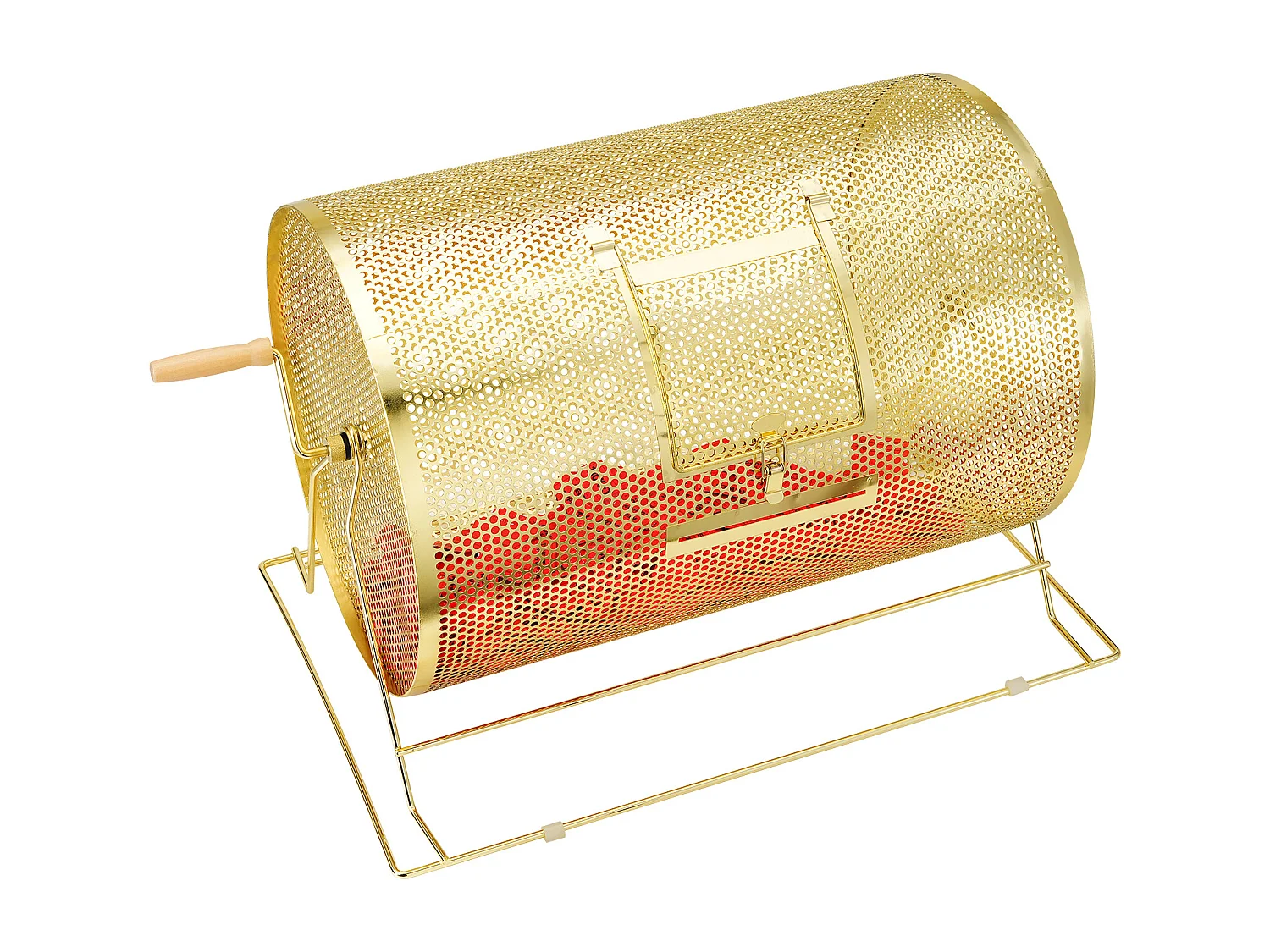 Tamburo di Tombola, SucceBuy Tamburo di Tombola in Ottone Placcato, Può Contenere 10,000 Biglietti/300 Palline da Bingo