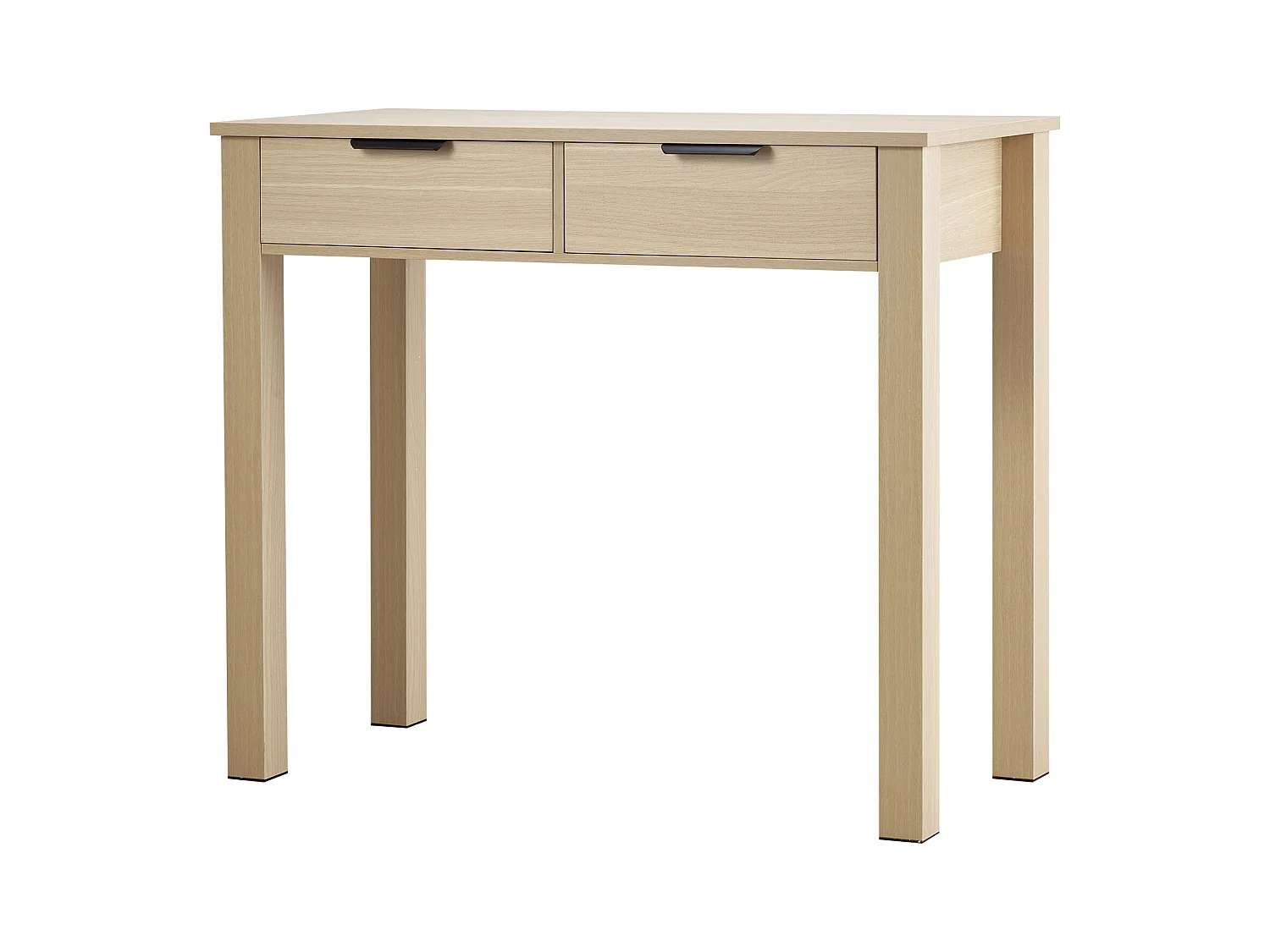 Tavolo da Ufficio Piccolo SucceBuy Scrivania per Computer Piccola con Cassetti in Legno Chiaro per Camera da Letto