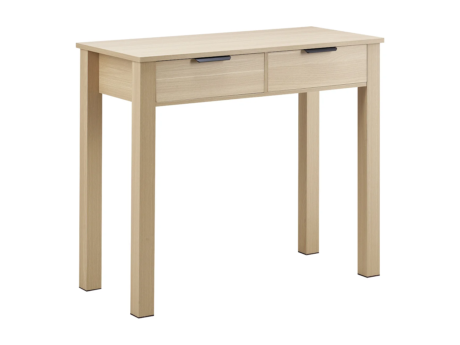 Tavolo da Ufficio Piccolo SucceBuy Scrivania per Computer Piccola con Cassetti in Legno Chiaro per Camera da Letto