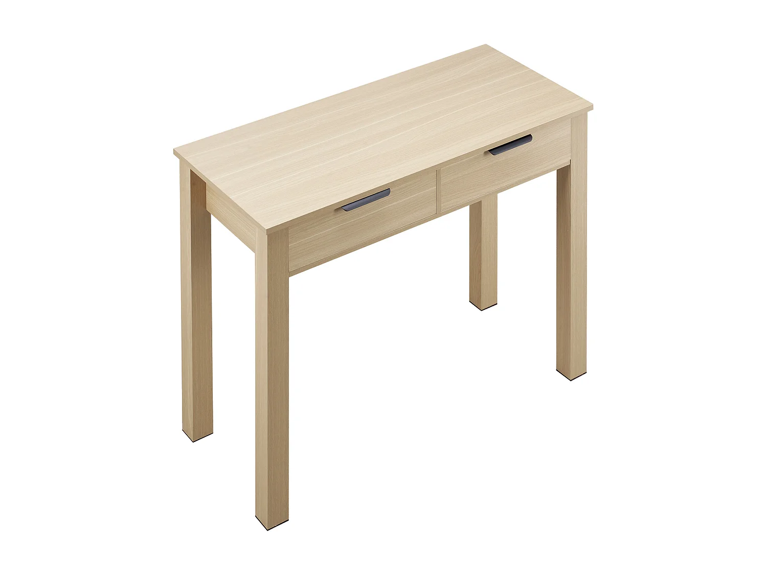 Tavolo da Ufficio Piccolo SucceBuy Scrivania per Computer Piccola con Cassetti in Legno Chiaro per Camera da Letto