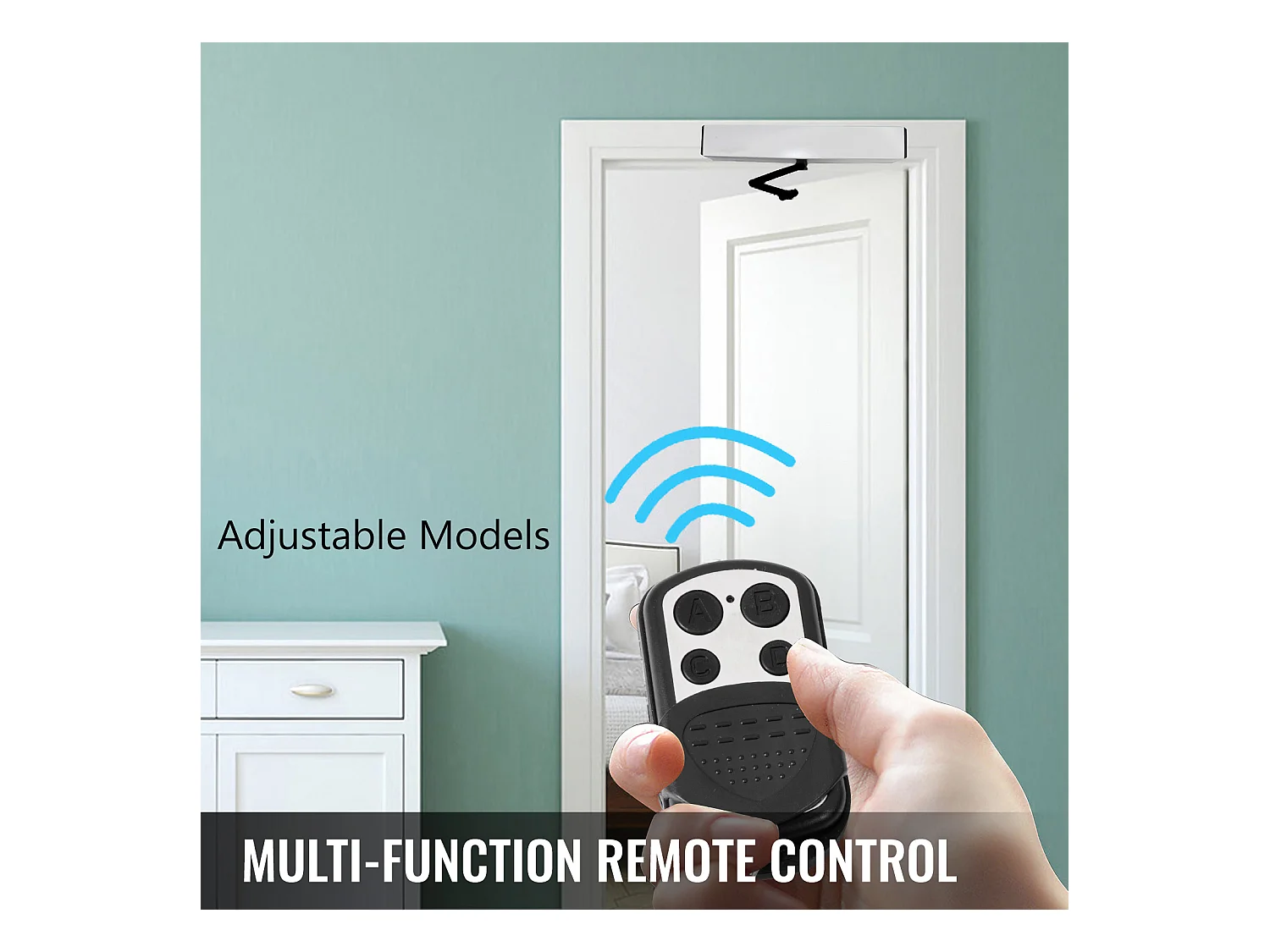 Motorizzazione del Cancello SucceBuy Apriporta Automatico 110-240 V, 10 kg, Lega di Alluminio, per Disabili