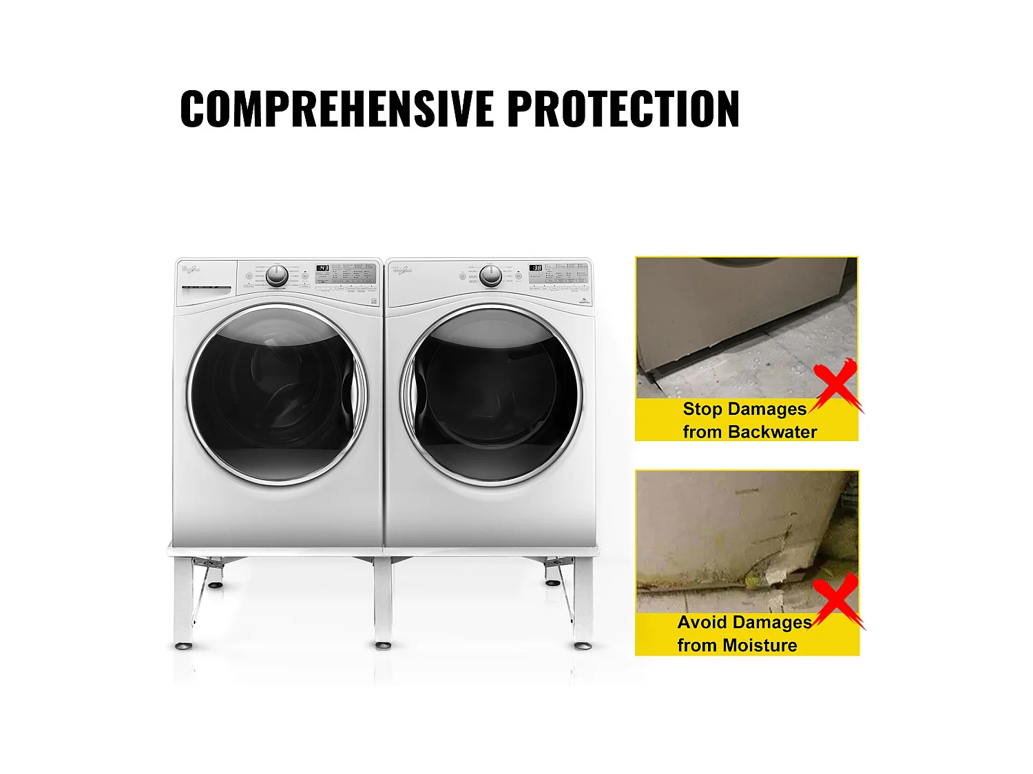 Waschmaschinensockel SucceBuy Universal-Waschtischständer (30 cm) für Waschmaschine