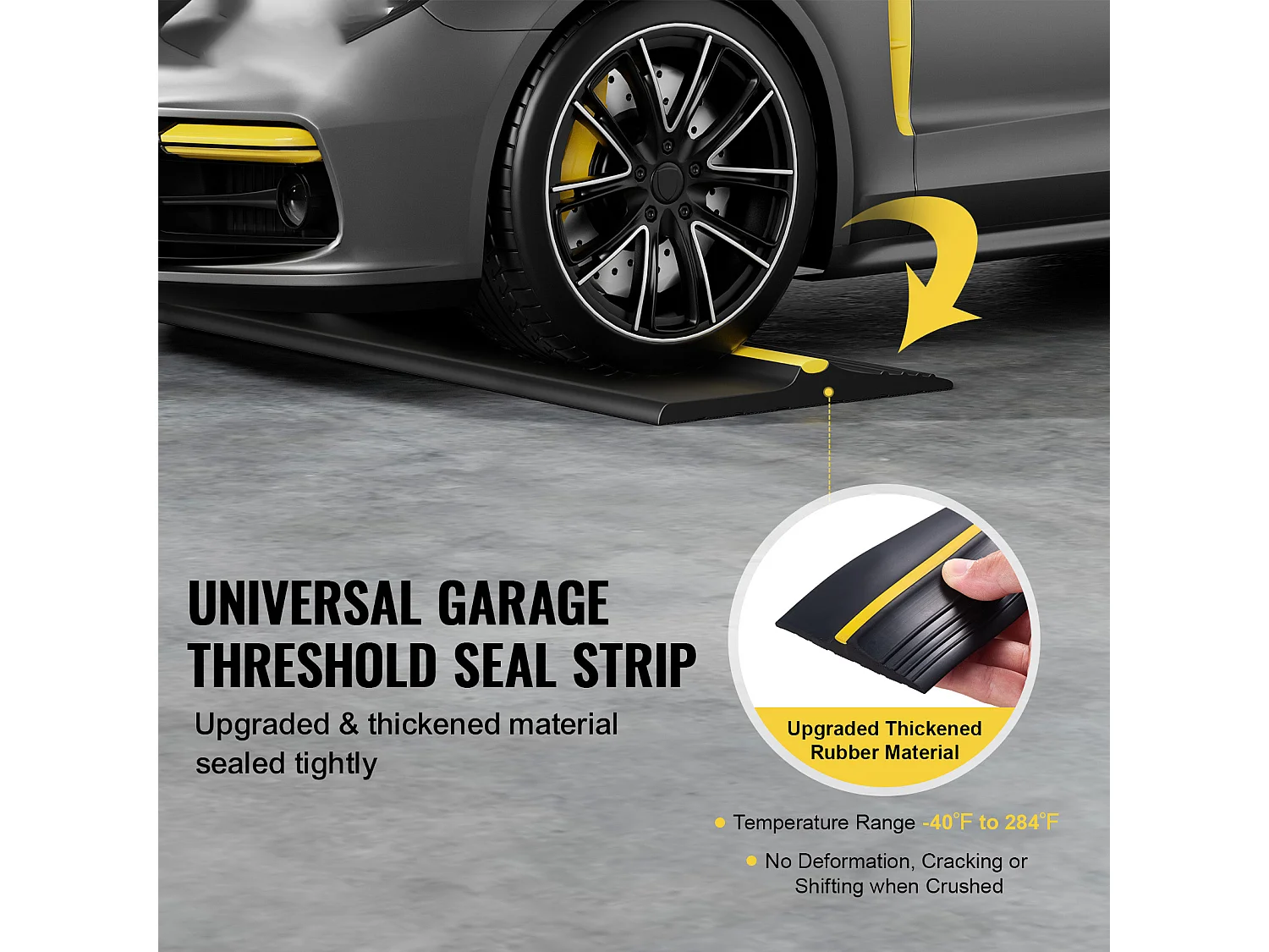 Afdichtingsband SucceBuy voor Garagedeur Drempel 503cm PVC Universeel en Waterdicht