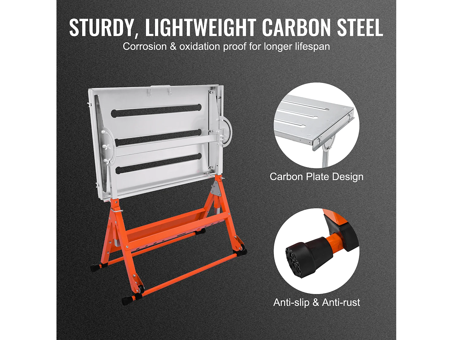 Lastafel SucceBuy Lastafel 76,2 x 50,8 cm, Stalen Werkbank met een Draagvermogen van 181 kg (400 lb), Opvouwbaar Ontwerp