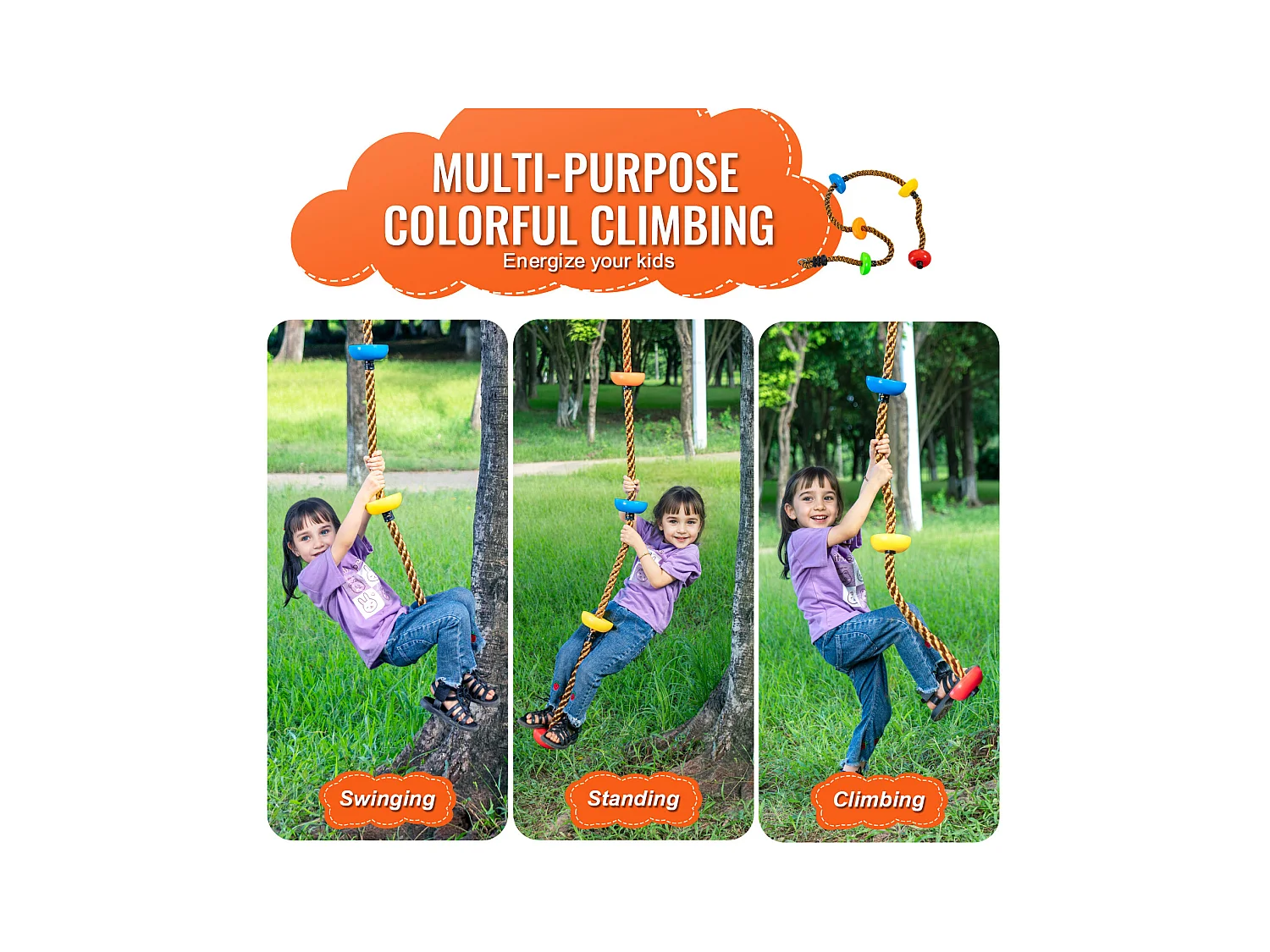 Presas de Escalada SucceBuy, 32 con Cuerda de Colores y Material de Montaje