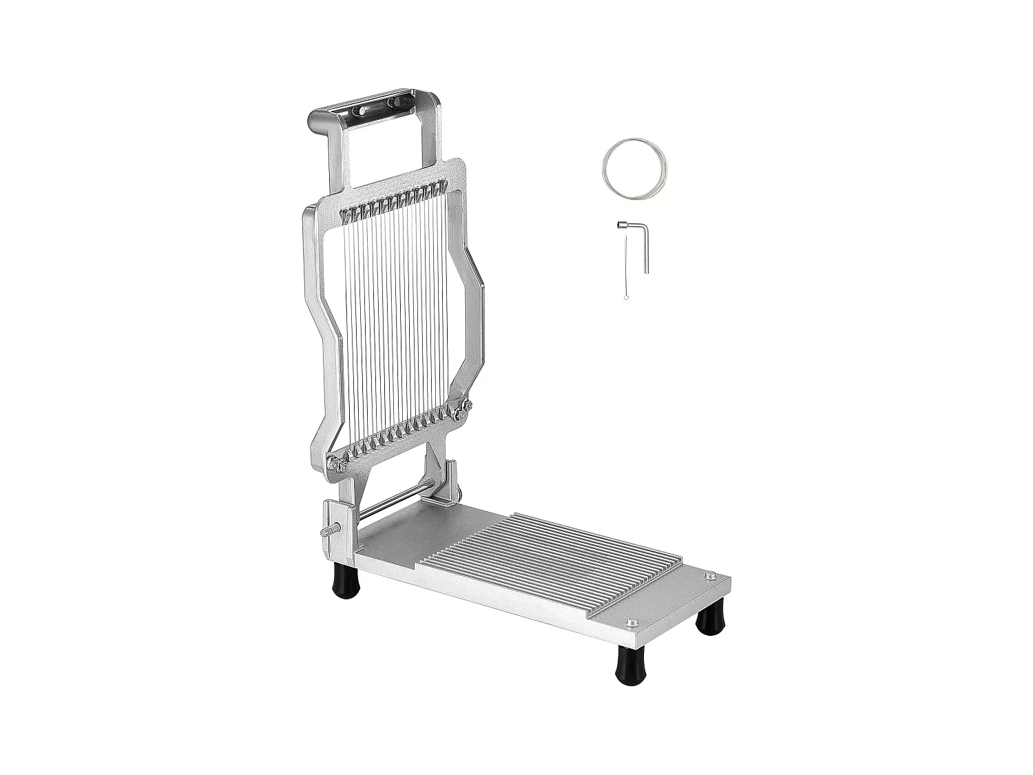 Cortador de Queso Fino SucceBuy, Hilo de 0,5 cm, para Queso, Cocina, 0 V, Aleación de Aluminio, Plata