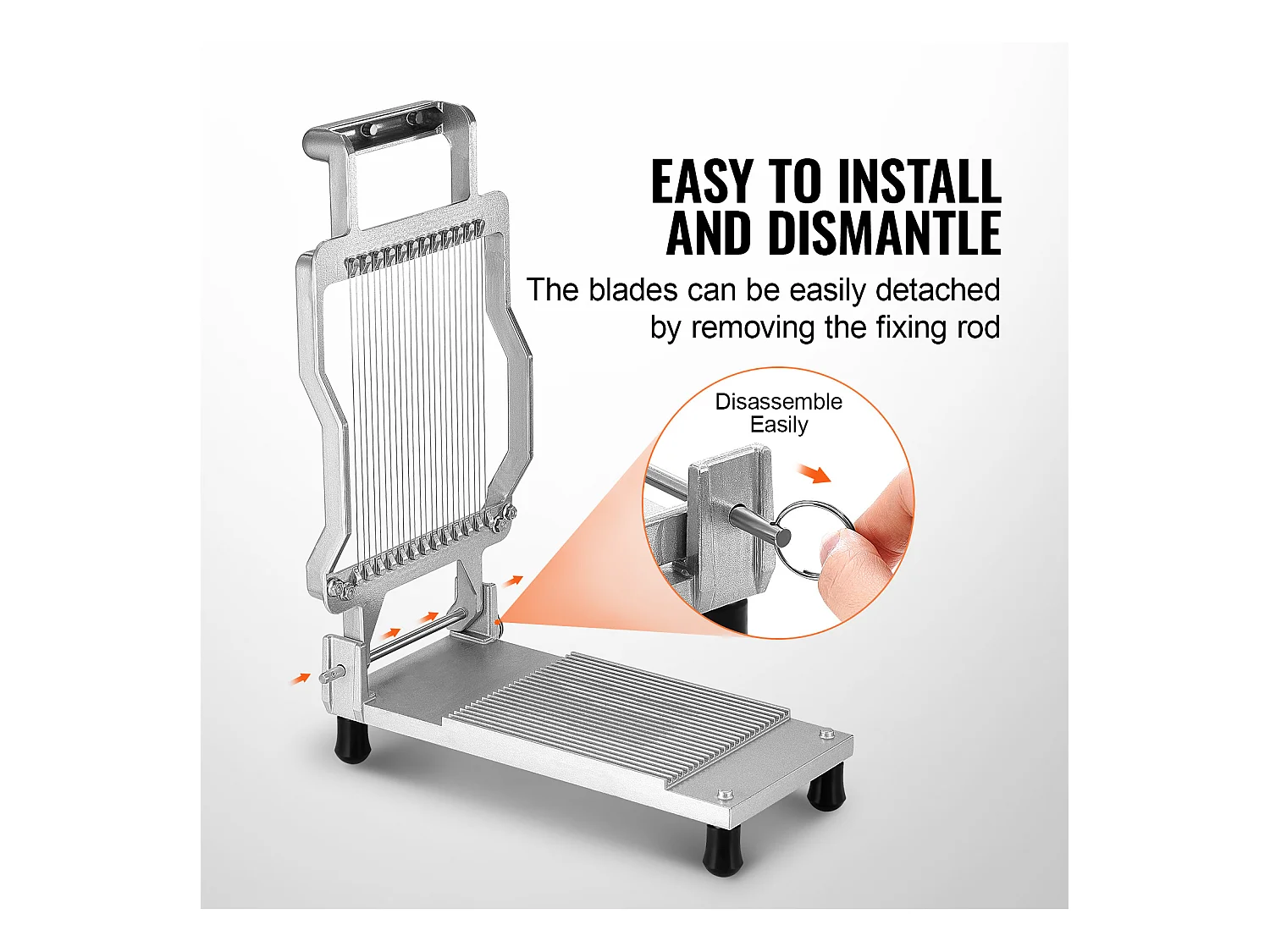 Cortador de Queso Fino SucceBuy, Hilo de 0,5 cm, para Queso, Cocina, 0 V, Aleación de Aluminio, Plata