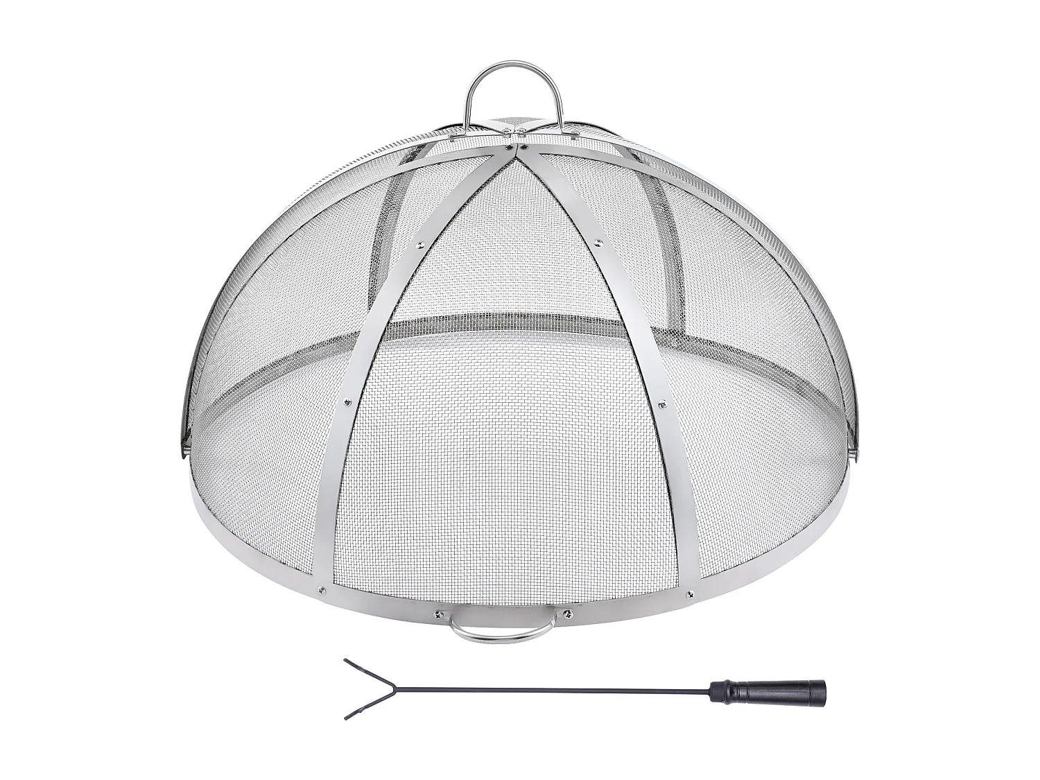 Beschermkap SucceBuy tegen Vonken voor Ronde Haard van 91.44cm in RVS voor Houtverbranding