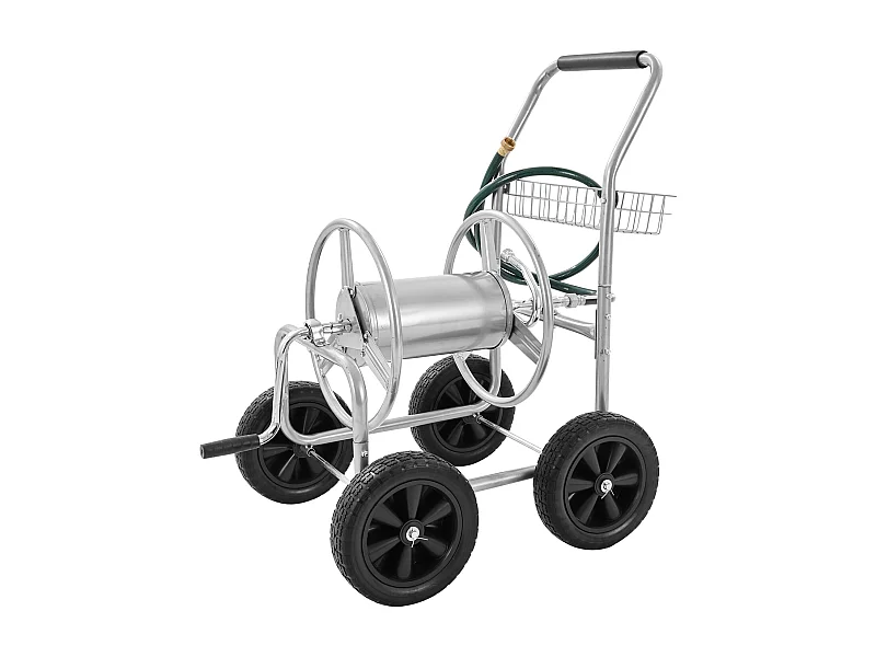 Carrete de Carro SucceBuy Carrito para Manguera de Jardín Resistente de 91 m con Ruedas