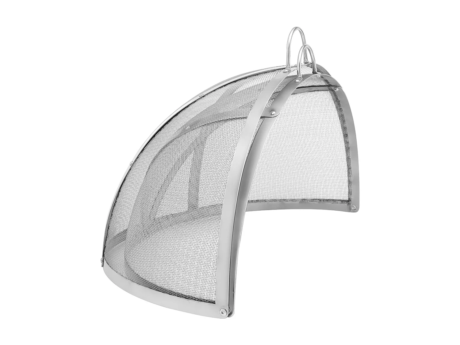 Couvercle de Protection SucceBuy Anti-Étincelles pour Foyer Rond à Bois de 102cm en Acier Inoxydable, Couvercle Rond pour Anneau de Foyer Extérieur