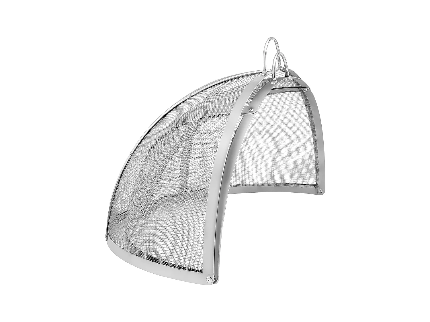 Cubierta SucceBuy de Protección Antichispas para Hogar Redondo de Leña de 102cm en Acero Inoxidable, Cubierta Redonda para Anillo de Hogar al Aire Libre