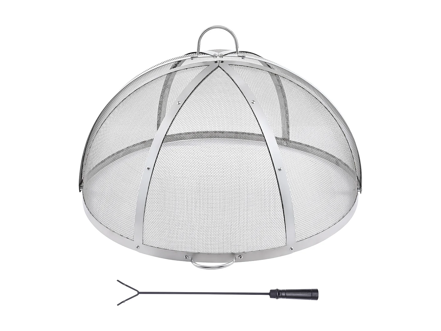 Afdekking SucceBuy von von FunkenBescherming voor Ronde Hout-Haard van 102cm in Rvs, Ronde Afdekking voor Buiten-Vuurring