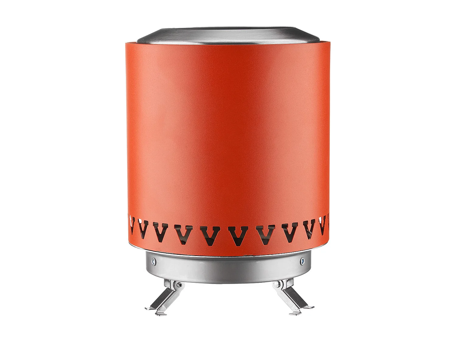 Tuinvuurschaal, SucceBuy Tafelvuurschaal 15 cm van RVS Rood - Binnen/Buiten