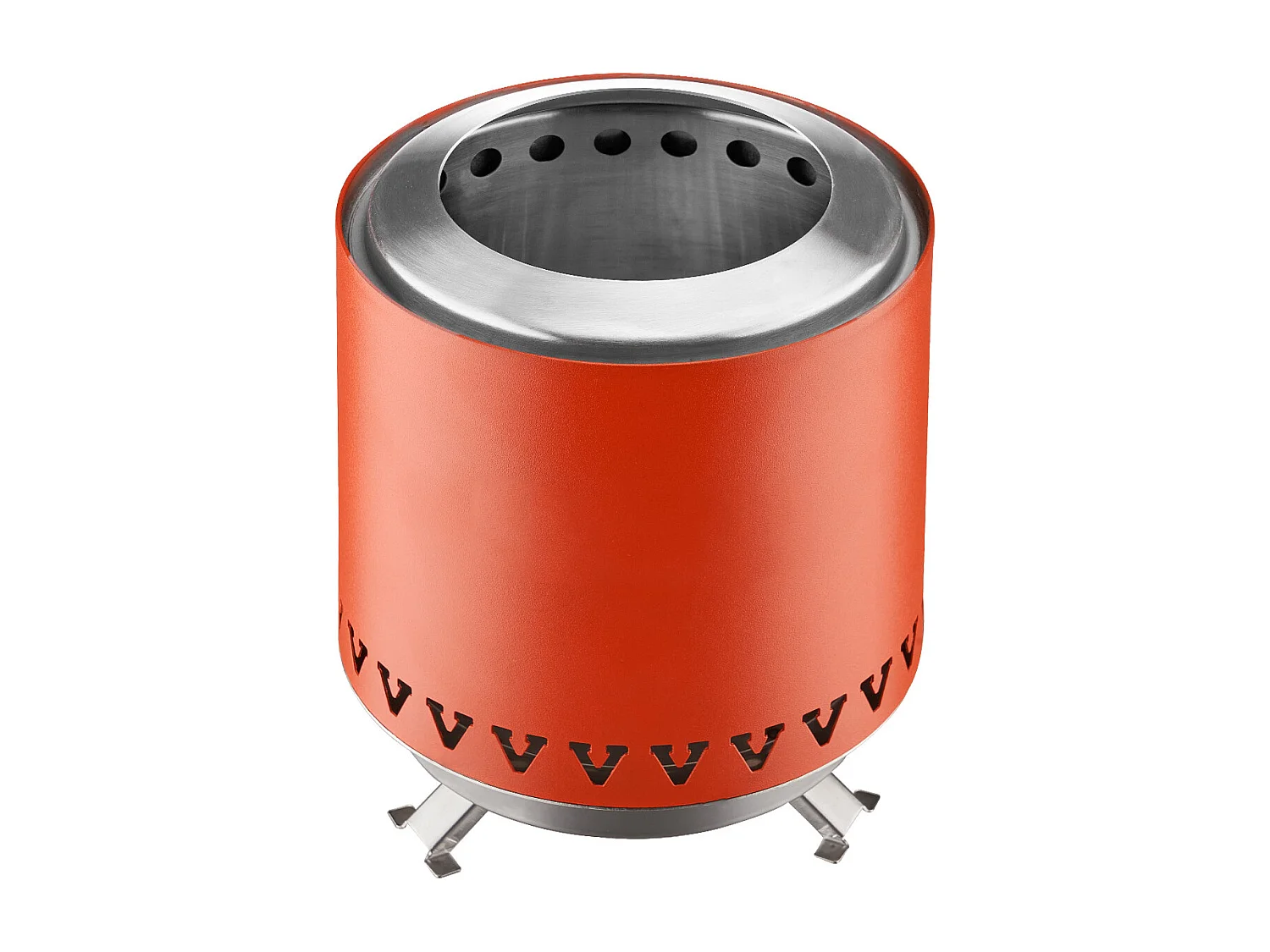 Tuinvuurschaal, SucceBuy Tafelvuurschaal 15 cm van RVS Rood - Binnen/Buiten