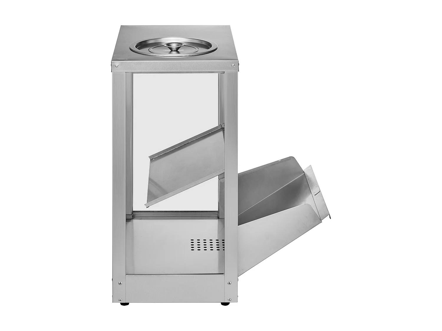 Vitrine Chauffante SucceBuy, Chauffe-Chips Nachos 80L, Haute Qualité et Pratique, Acier inoxydable, Base Chauffante et Lampe Chauffante