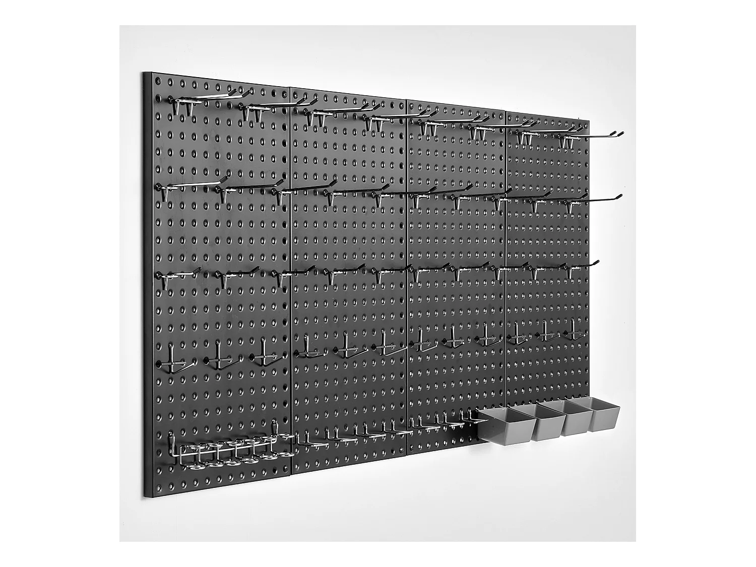 Lochbleche aus Metall SucceBuy, 4 Bleche, 609,6 x 304,8 mm, für Werkzeuge in der Garage