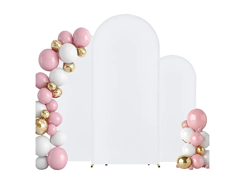 Support de Fond Arche Métallique SucceBuy avec Gaze de Qualité Supérieure pour Mariage, Lot de 3
