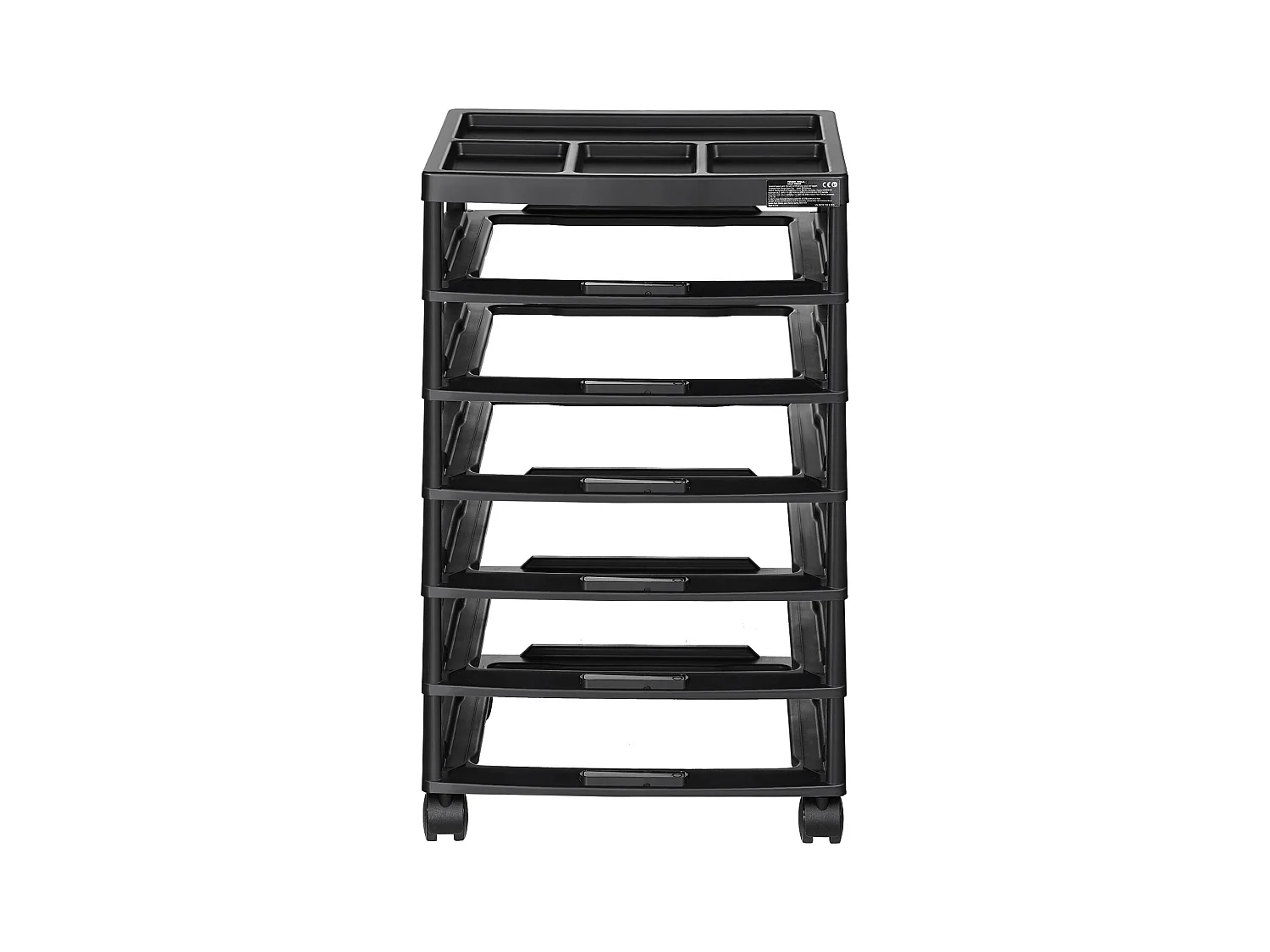 Rangement de Bureau en Plastique SucceBuy, à 6 Niveaux pour Scrapbooking, Grande Capacité avec Plateau Organiseur, Noir