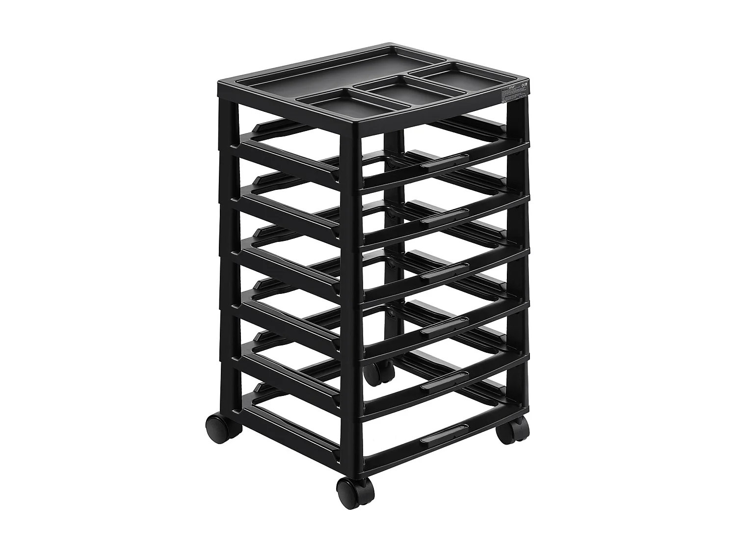 Plastic Bureau-Opbergdoos SucceBuy, met 6 Niveaus voor Scrapbooking, Grote Capaciteit met Opbergbakje, Zwart