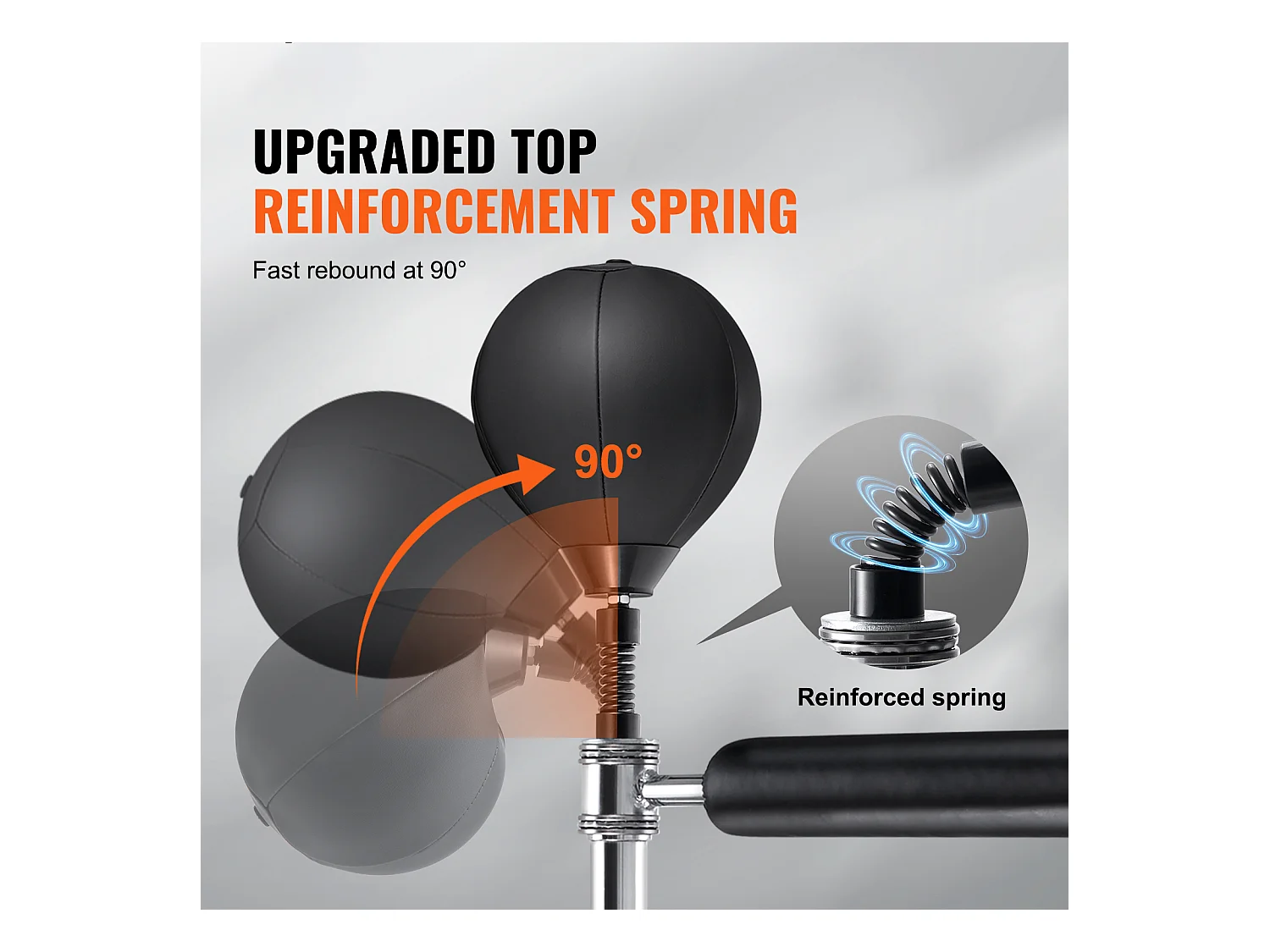 Roterende Bokszak voor Wandmontage SucceBuy , Instelbare Reflexsnelheidstrainer, Boksuitrusting voor Kickboksen, MMA, Fitness