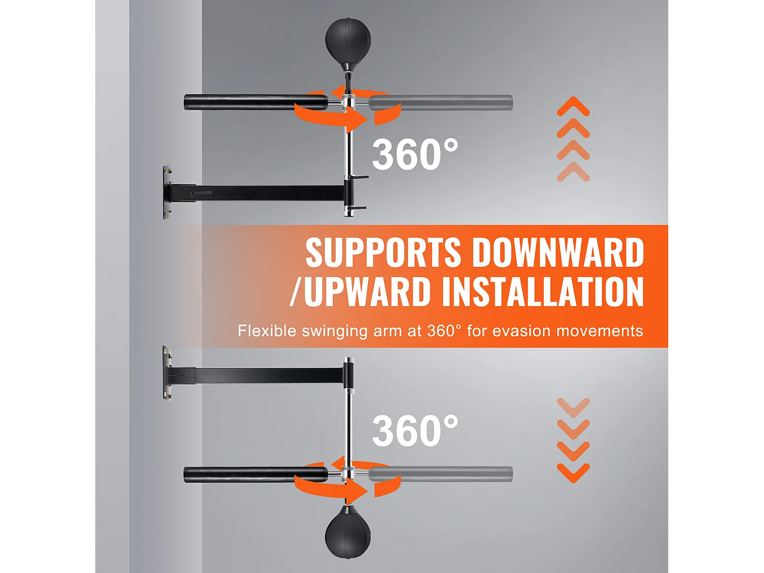 Barra de Boxeo Rotativa de Fijación de Pared SucceBuy, Entrenador de Velocidad de Reflejos Ajustable