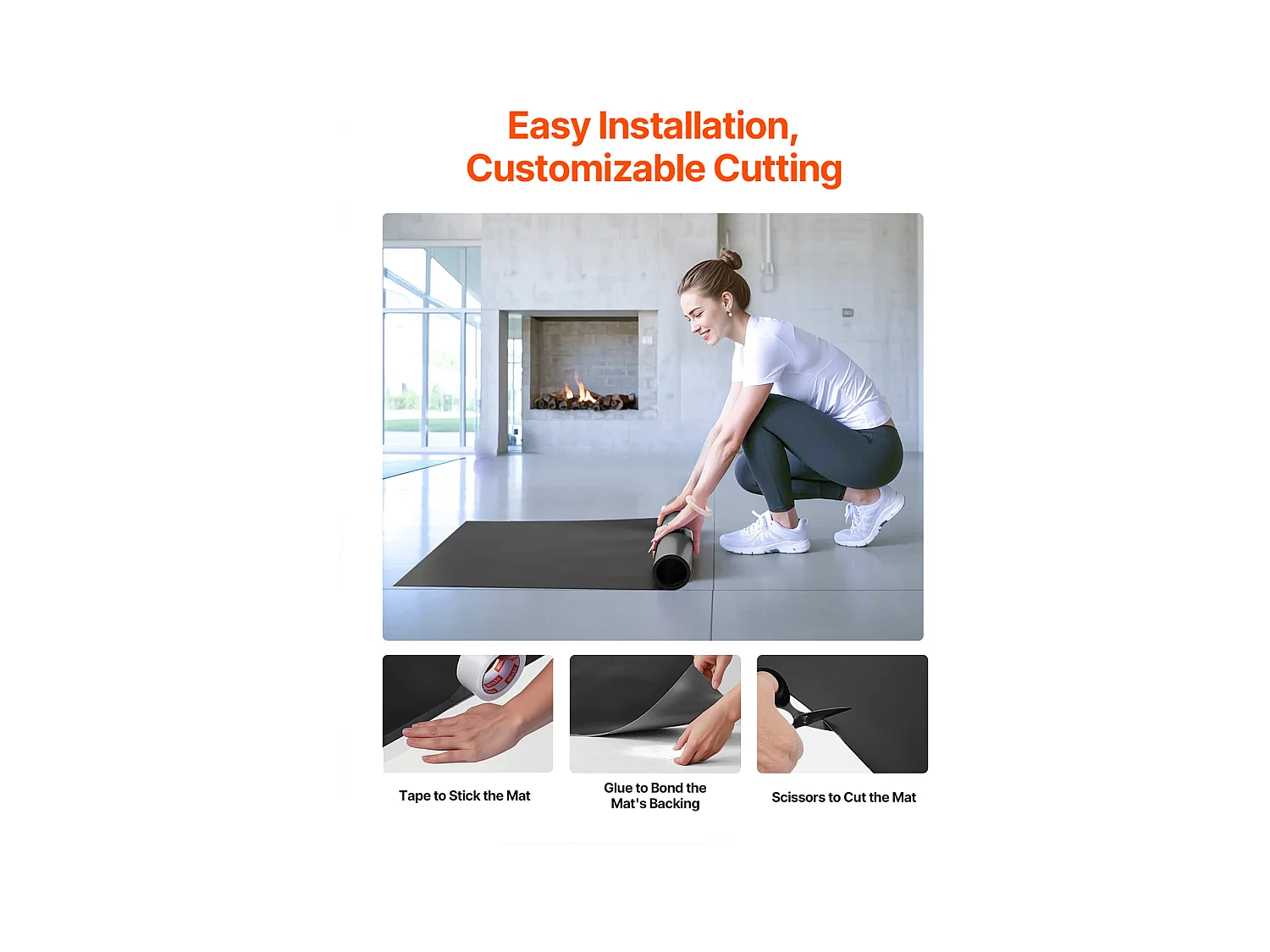 Tapis de Yoga SucceBuy en PVC Gym 201cm x 91cm pour Pilates et Fitness, Tapis d'Entraînement Antidérapant de 1,5 mm d'Épaisseur pour la Maison, le Studio