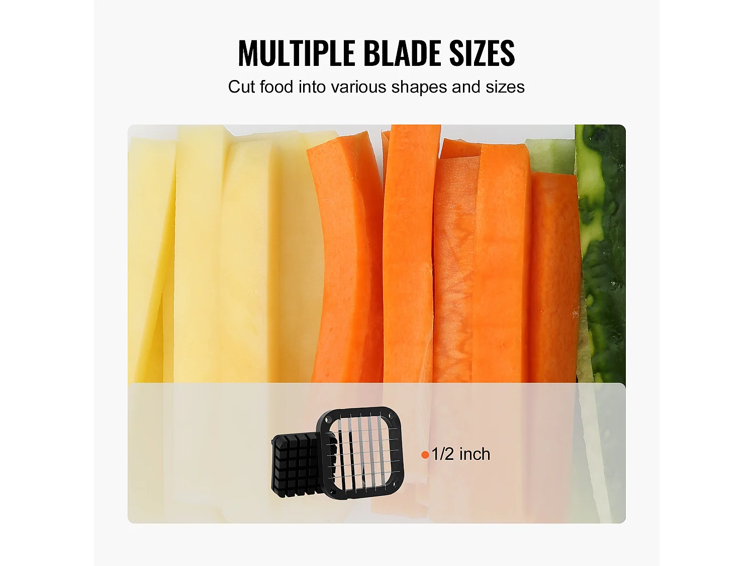 Coupe-frites et Légumes, SucceBuy Coupe-frites, Trancheuse à Pommes de Terre et Légumes en Acier Inoxydable avec Lame