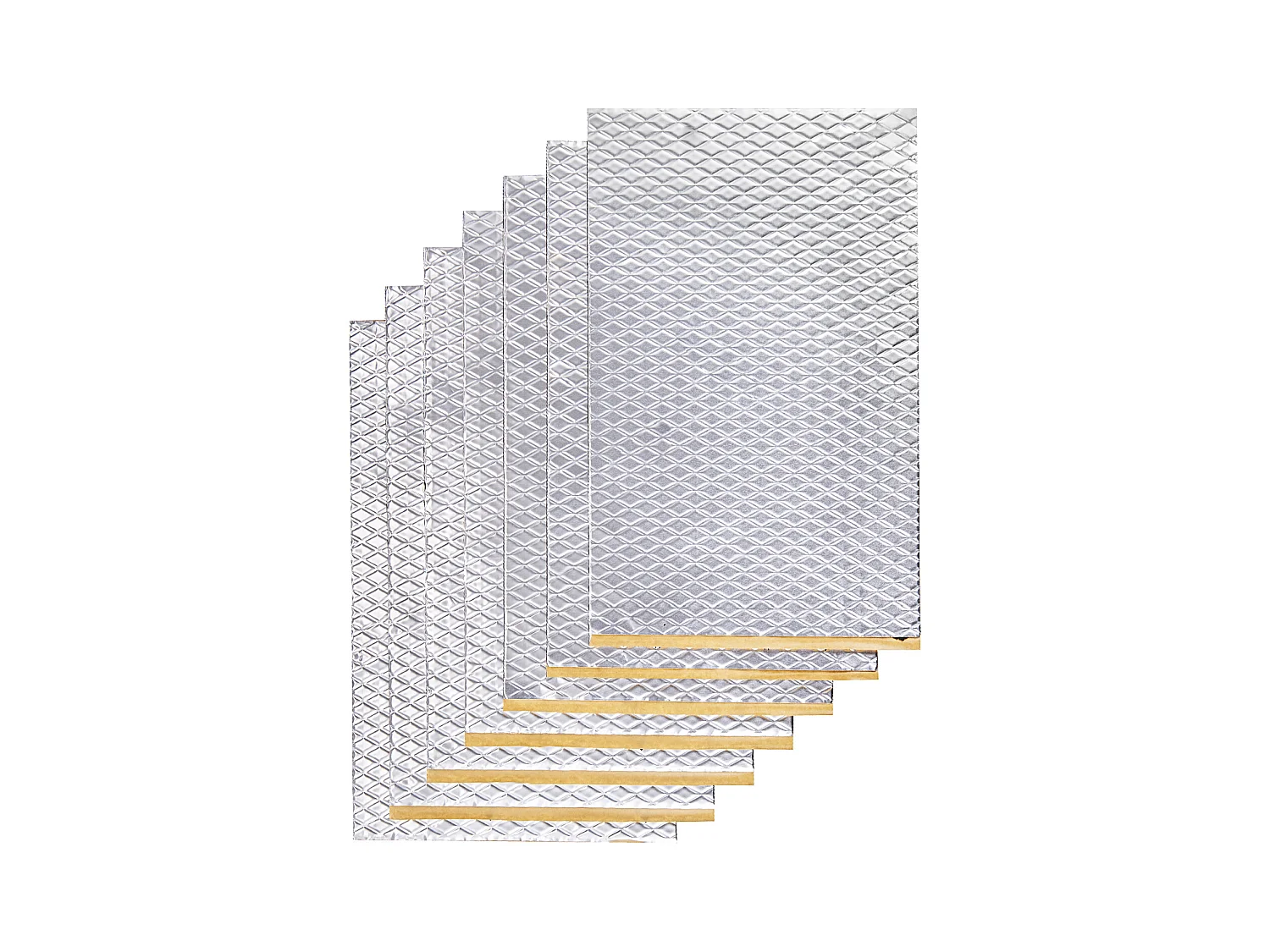 Tapis d'Isolation Phonique SucceBuy Feuille d'Absorption Acoustique 4,8 m² 24,9 x 39,9 x 0,13 cm pour Véhicule