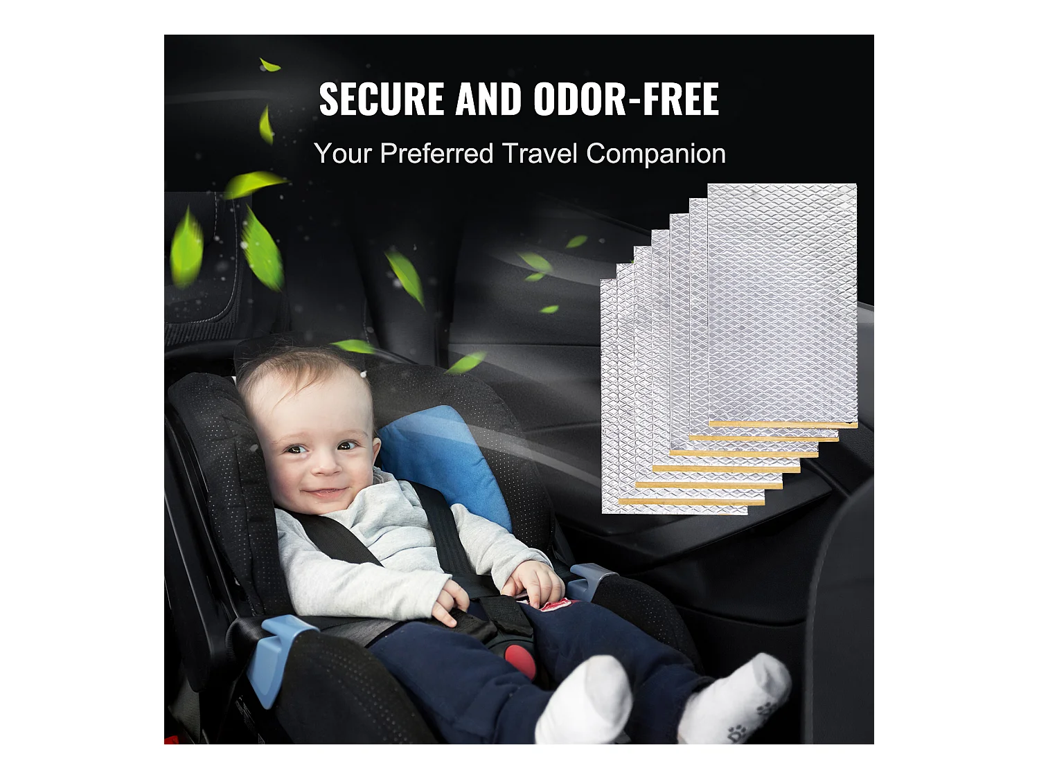 Tapis d'Isolation Phonique SucceBuy Feuille d'Absorption Acoustique 4,8 m² 24,9 x 39,9 x 0,13 cm pour Véhicule