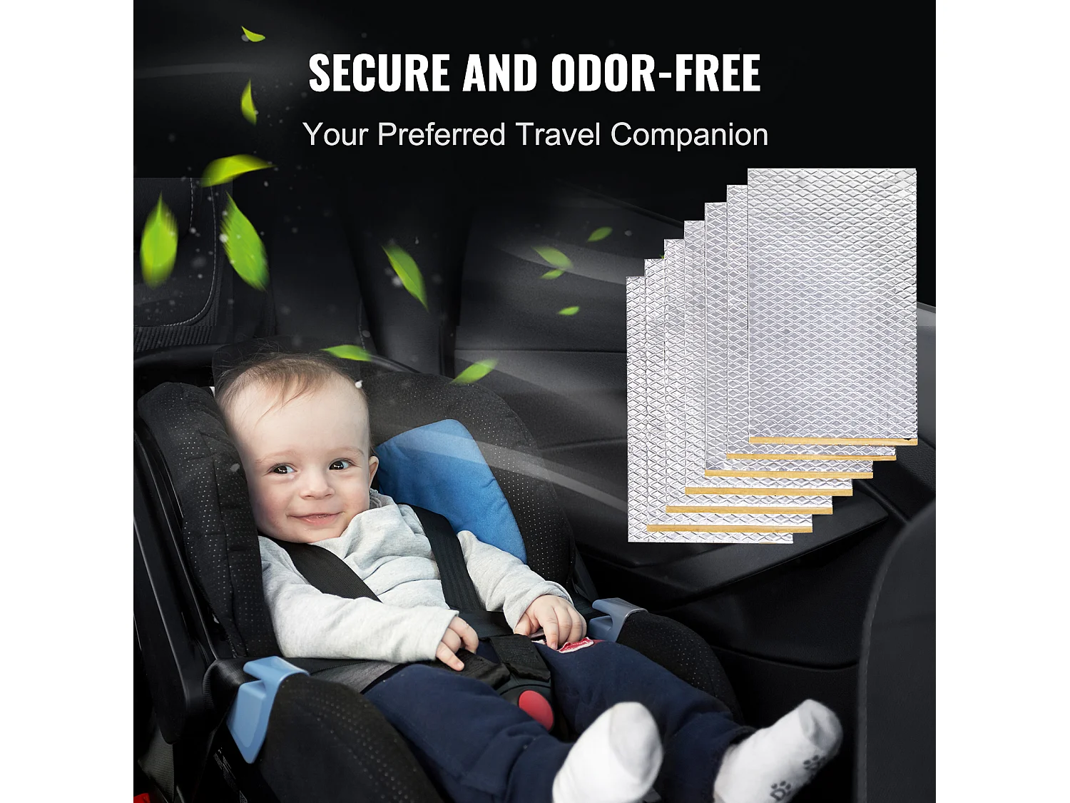 Tapis d'Isolation Phonique SucceBuy Feuille d'Absorption Acoustique 4,8 m² 24,9 x 39,9 x 0,13 cm pour Véhicule