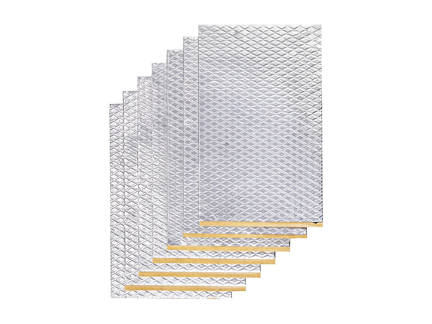 Tapis d'Isolation Phonique SucceBuy Feuille d'Absorption Acoustique 4,8 m² 24,9 x 39,9 x 0,13 cm pour Véhicule