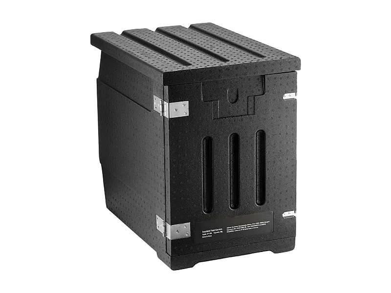 Boîte de Transport Isolé SucceBuy, Conteneur Alimentaire Isolé  78 L, Transport Portable Noir à Chargement Frontal