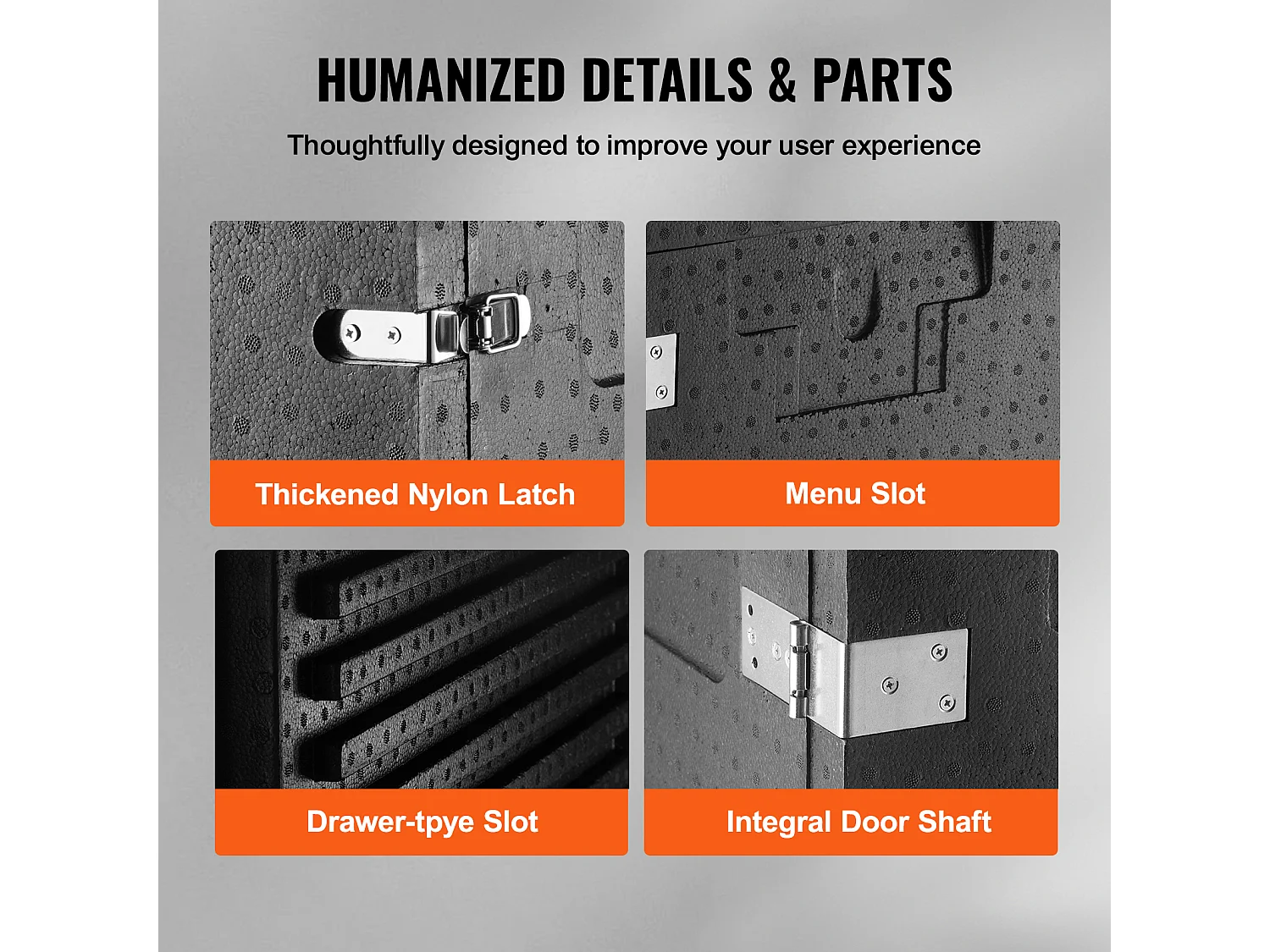 Boîte de Transport Isolé SucceBuy, Conteneur Alimentaire Isolé  78 L, Transport Portable Noir à Chargement Frontal