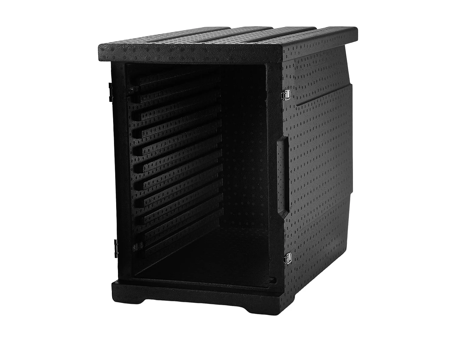 Boîte de Transport Isolé SucceBuy, Conteneur Alimentaire Isolé  78 L, Transport Portable Noir à Chargement Frontal