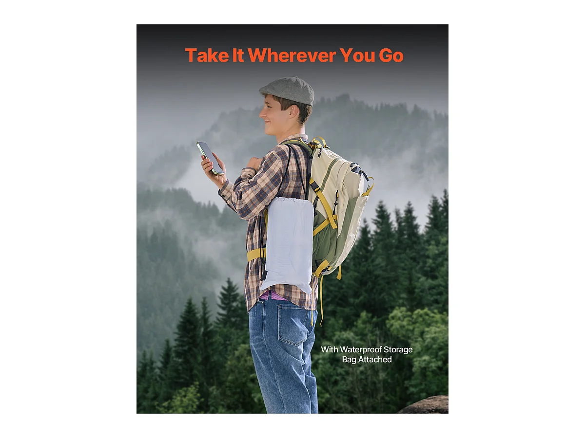 Coperta da Campeggio SucceBuy, 200,66 cm x 149,86 cm, Portatile e Calda, Ideale per Esterni in Grigio Chiaro