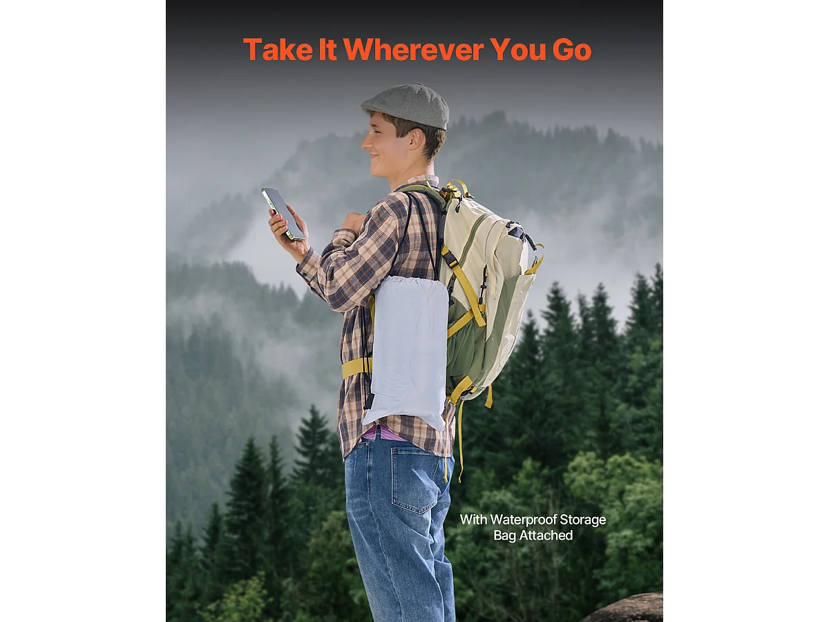 Couverture de Camping SucceBuy, 200.66cm x 149.86cm, Portable et Chaude, Idéale pour l'Extérieur en Gris Clair