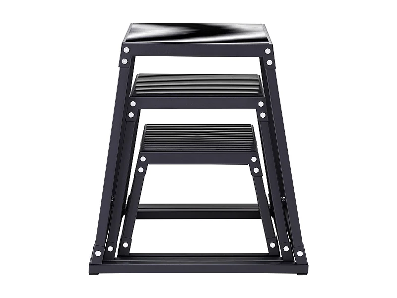 Caja de Salto Pliométrico SucceBuy, Caja de Pliometría, 3 Piezas, 30.5/45.8/60.9 cm, Negro