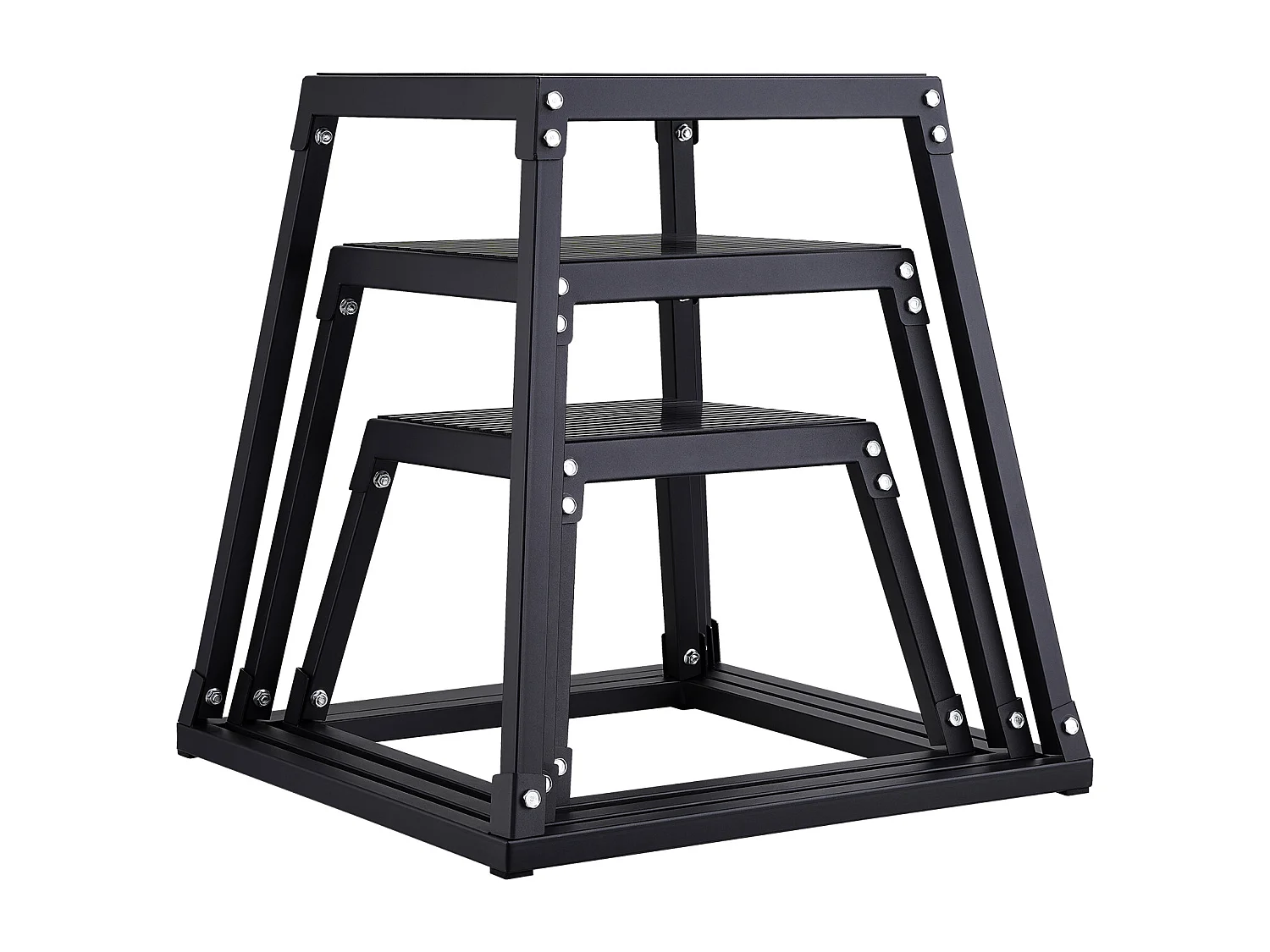 Boîte de Saut Pliométrique SucceBuy, Boîte de Pliométrie, 3PCs, 30.5/45.8/60.9 cm, Noir